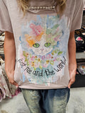 Just Me & The World Tattered Tee image 0