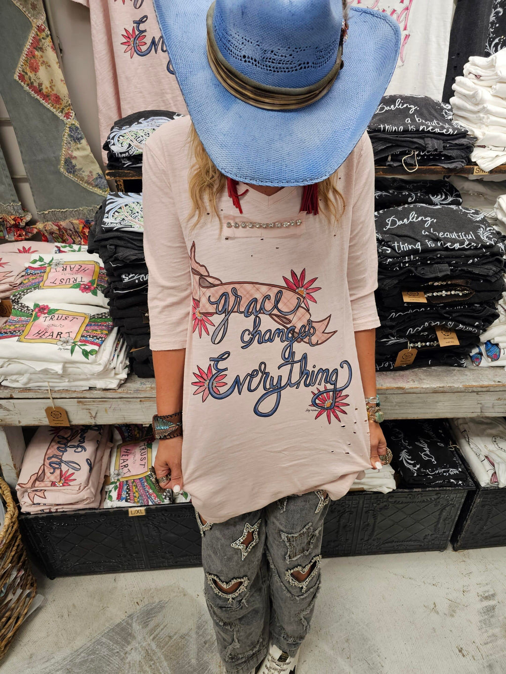 Grace changes Everything Tattered Shirt image 0