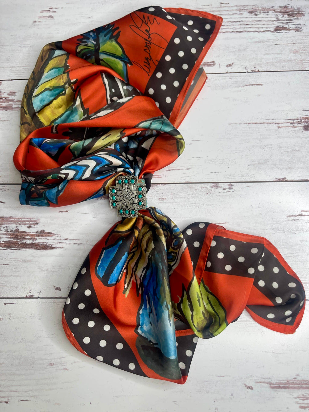 Tangerine Wild Feather Wild Rag image 0