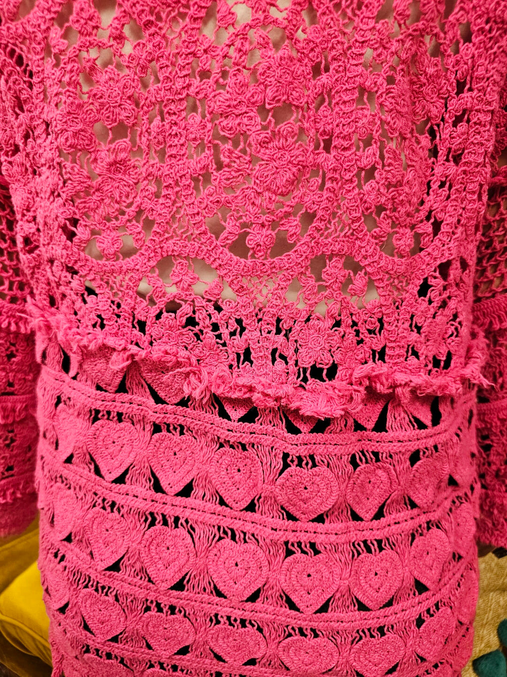Hand Crochet Magenta Heart Shirt Bundle image 5