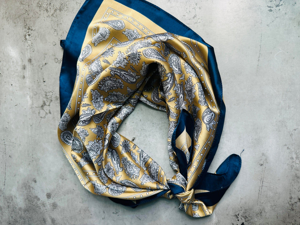 Lemon Sapphire Paisley Wild Rag image 2