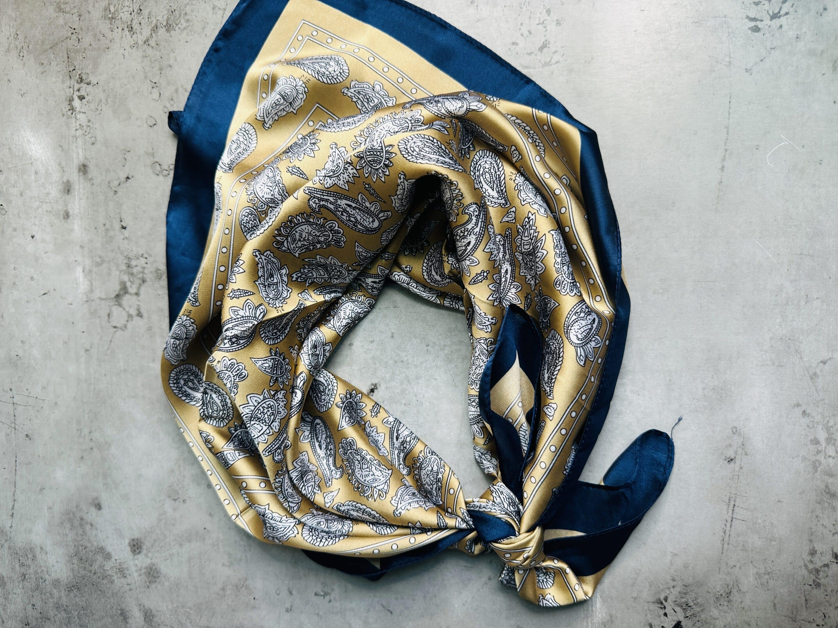 Lemon Sapphire Paisley Wild Rag image 2