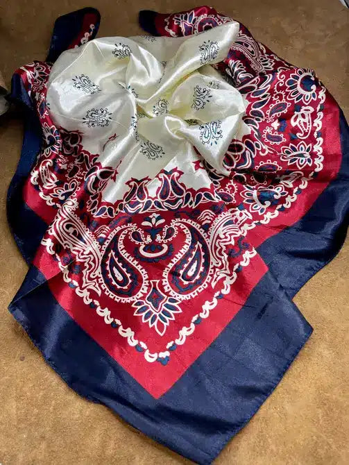 Navy and Red Bandana Wild Rag image 3