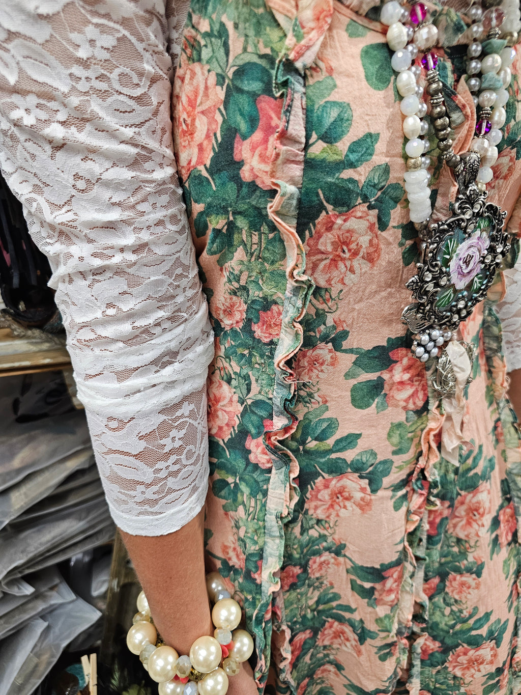 White Lace Layer Shirt