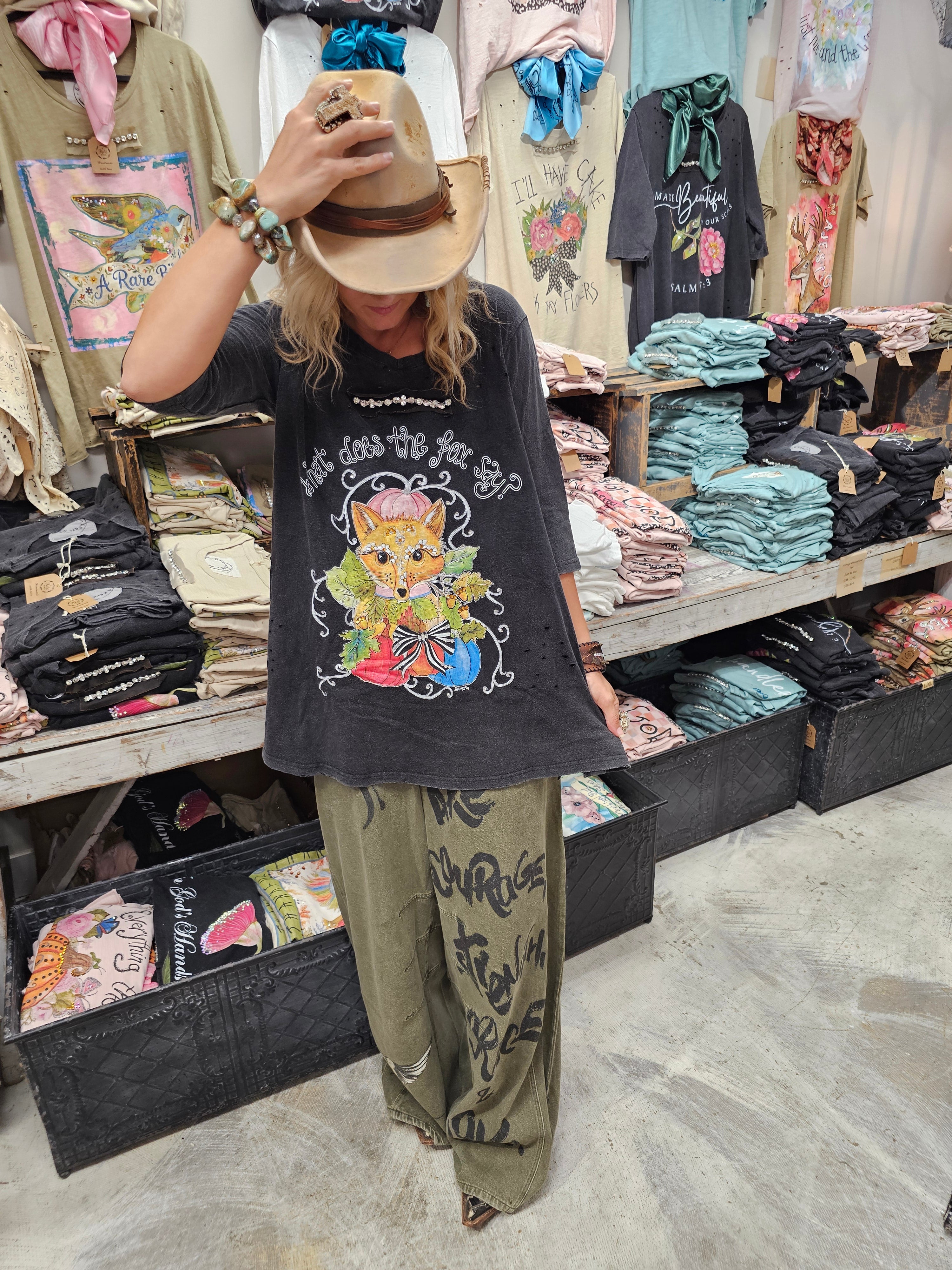 What Does The Fox Say Tattered Tee
