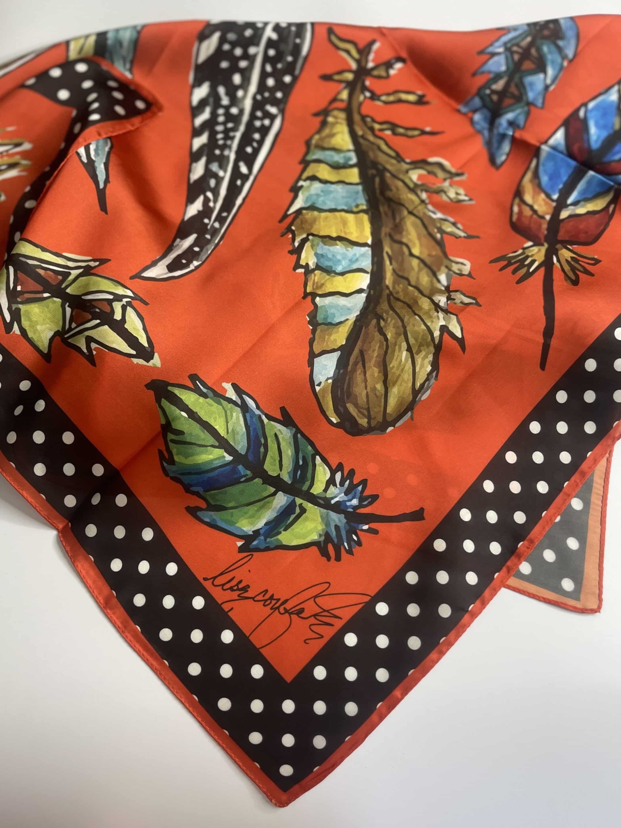 Tangerine Wild Feather Wild Rag image 3