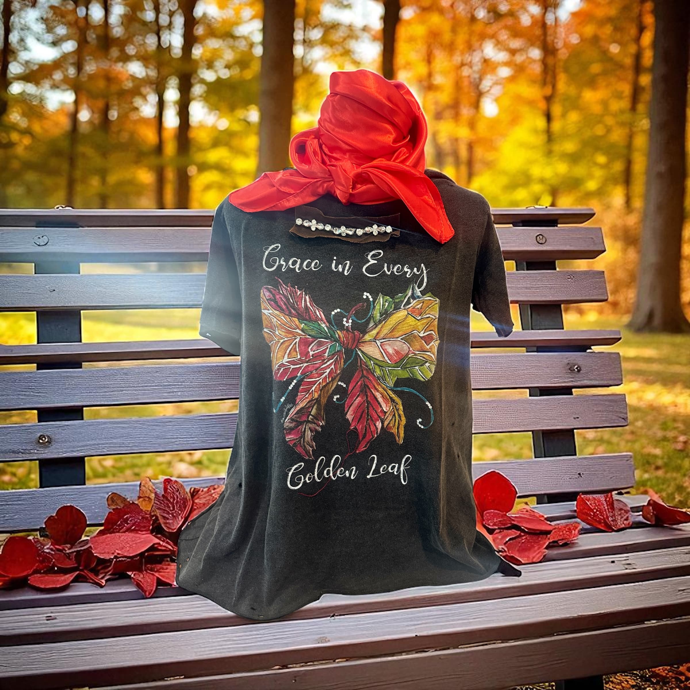 Grace in Every Golden Leaf Tattered Shirt Bundle image 2