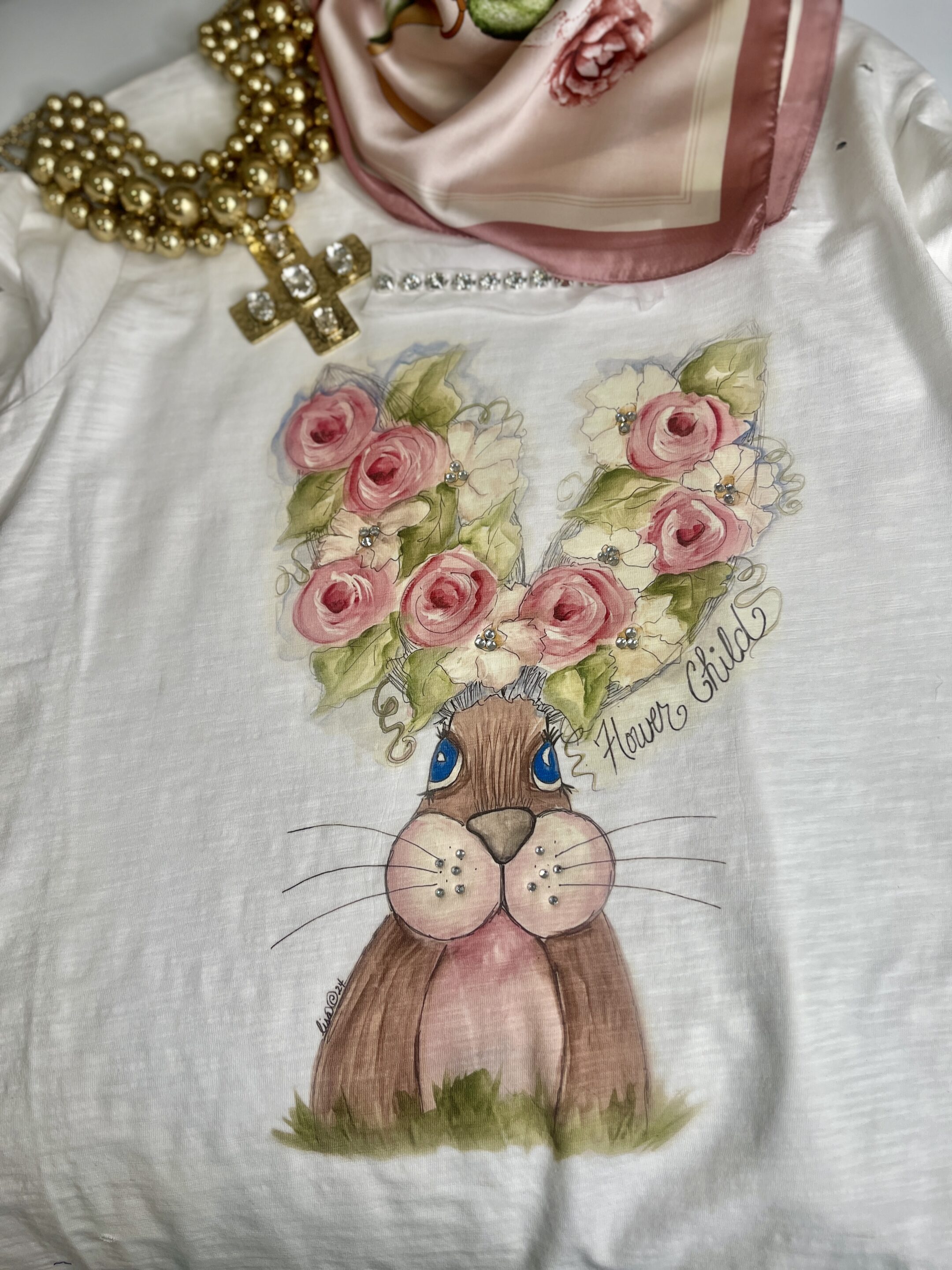 Flower Child Bunny Shirt Bundle image 1