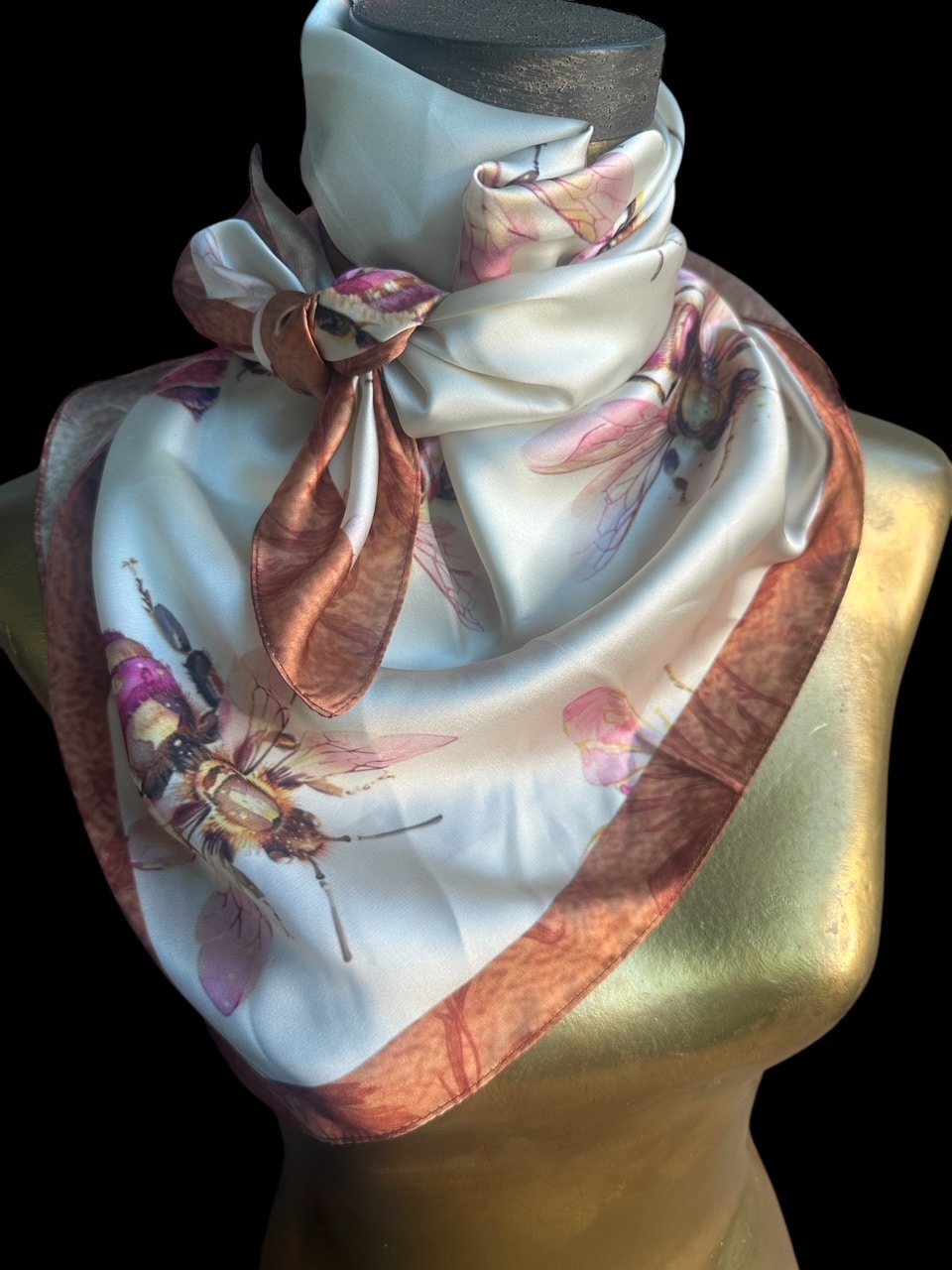 Sweet Honey Bee Silk Rayon Wild Rag image 0