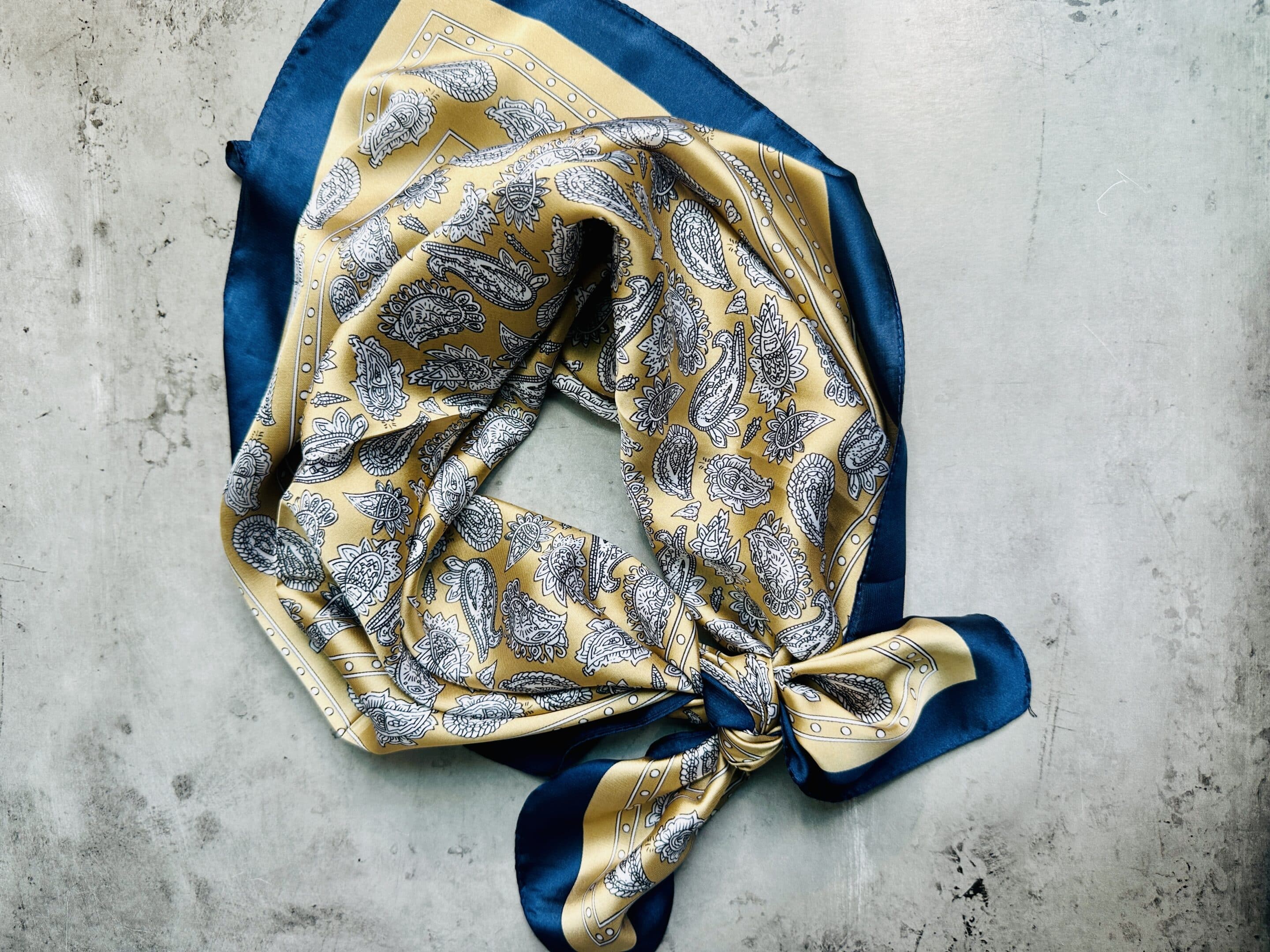 Lemon Sapphire Paisley Wild Rag image 0