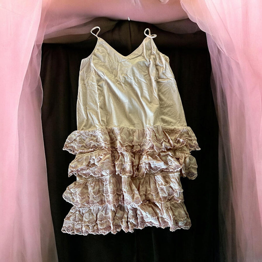 Pink Distressed Ruffle Slip Dress Bundle image 3