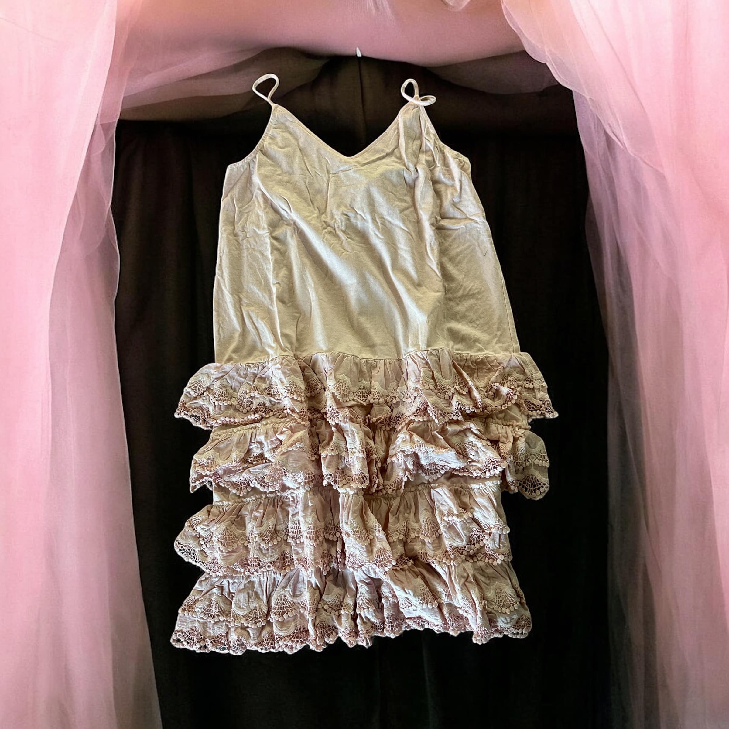 Pink Distressed Ruffle Slip Dress Bundle image 3