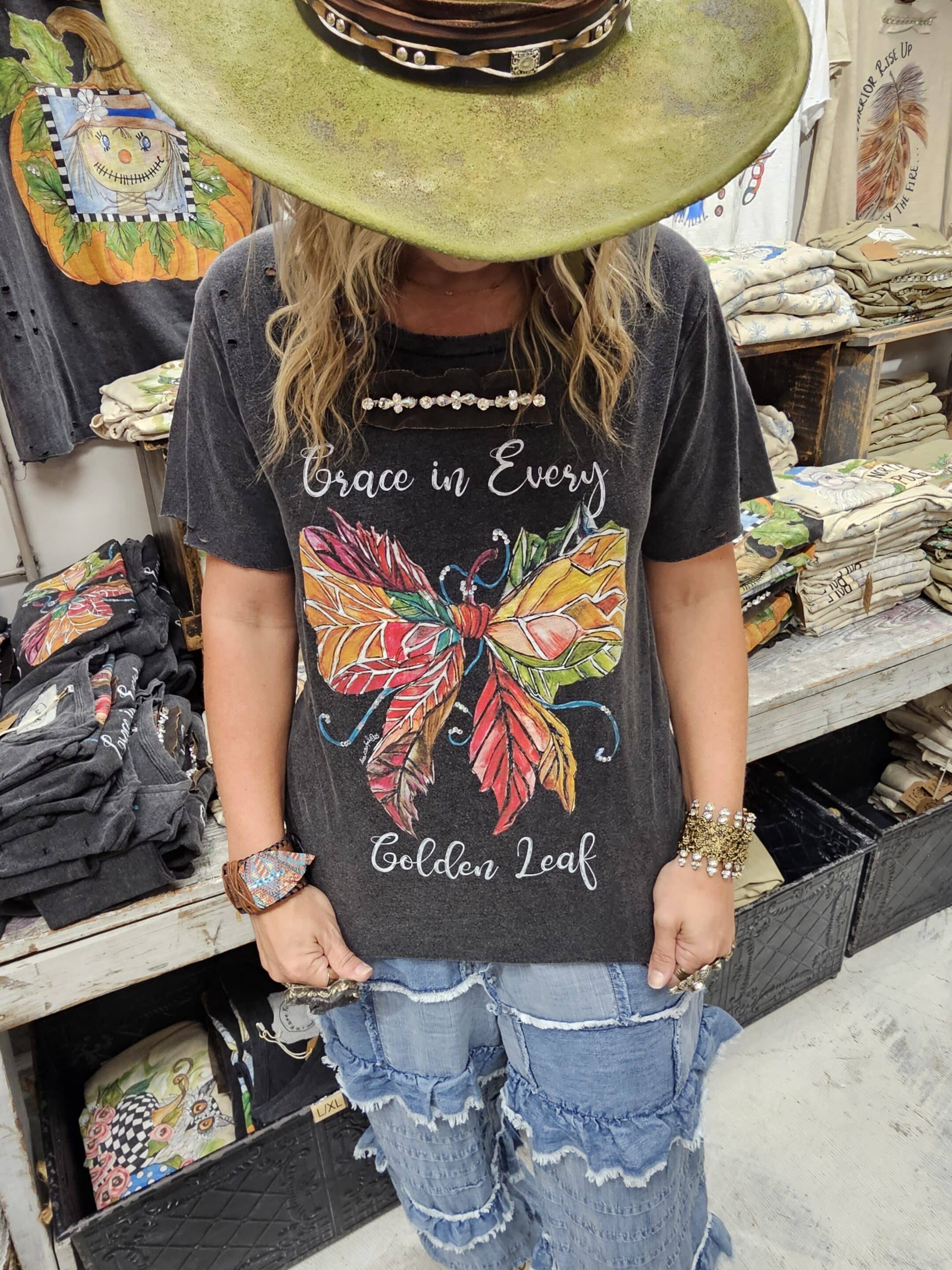 Grace in Every Golden Leaf Tattered Shirt Bundle image 1