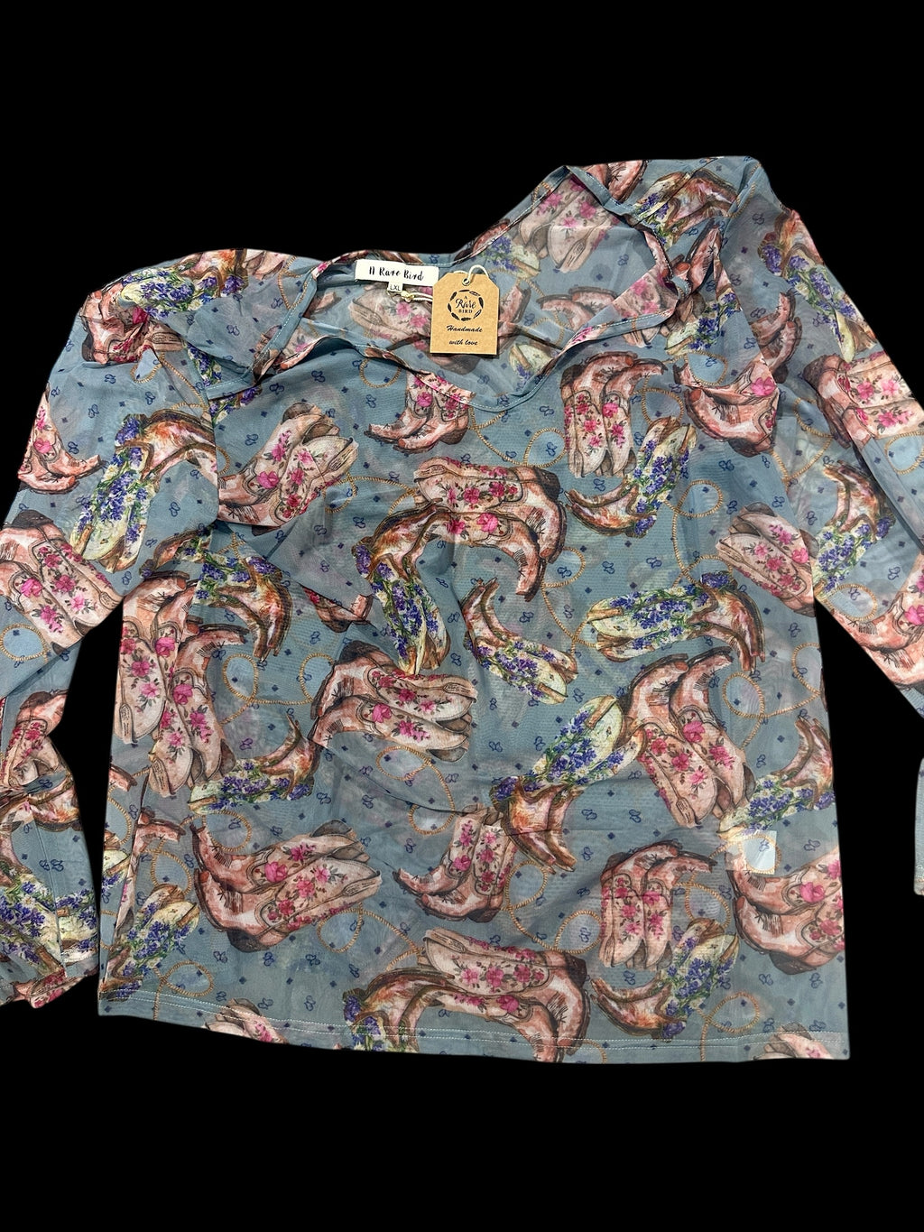 "Boots Were Made for Walkin" Mesh Top image 0