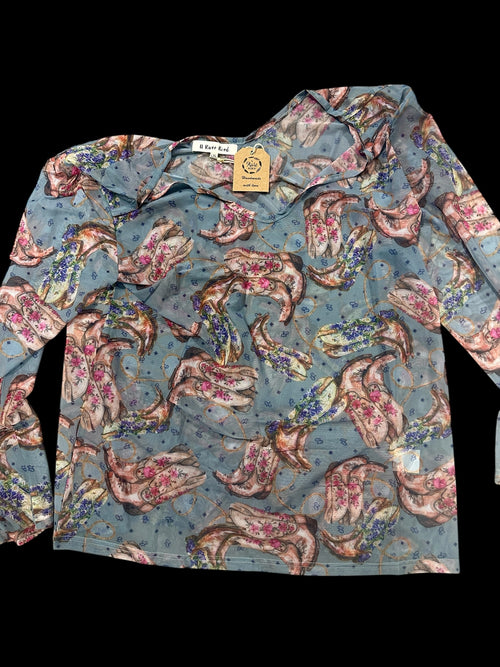 "Boots Were Made for Walkin" Mesh Top image 0