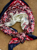Navy and Red Bandana Wild Rag image 0