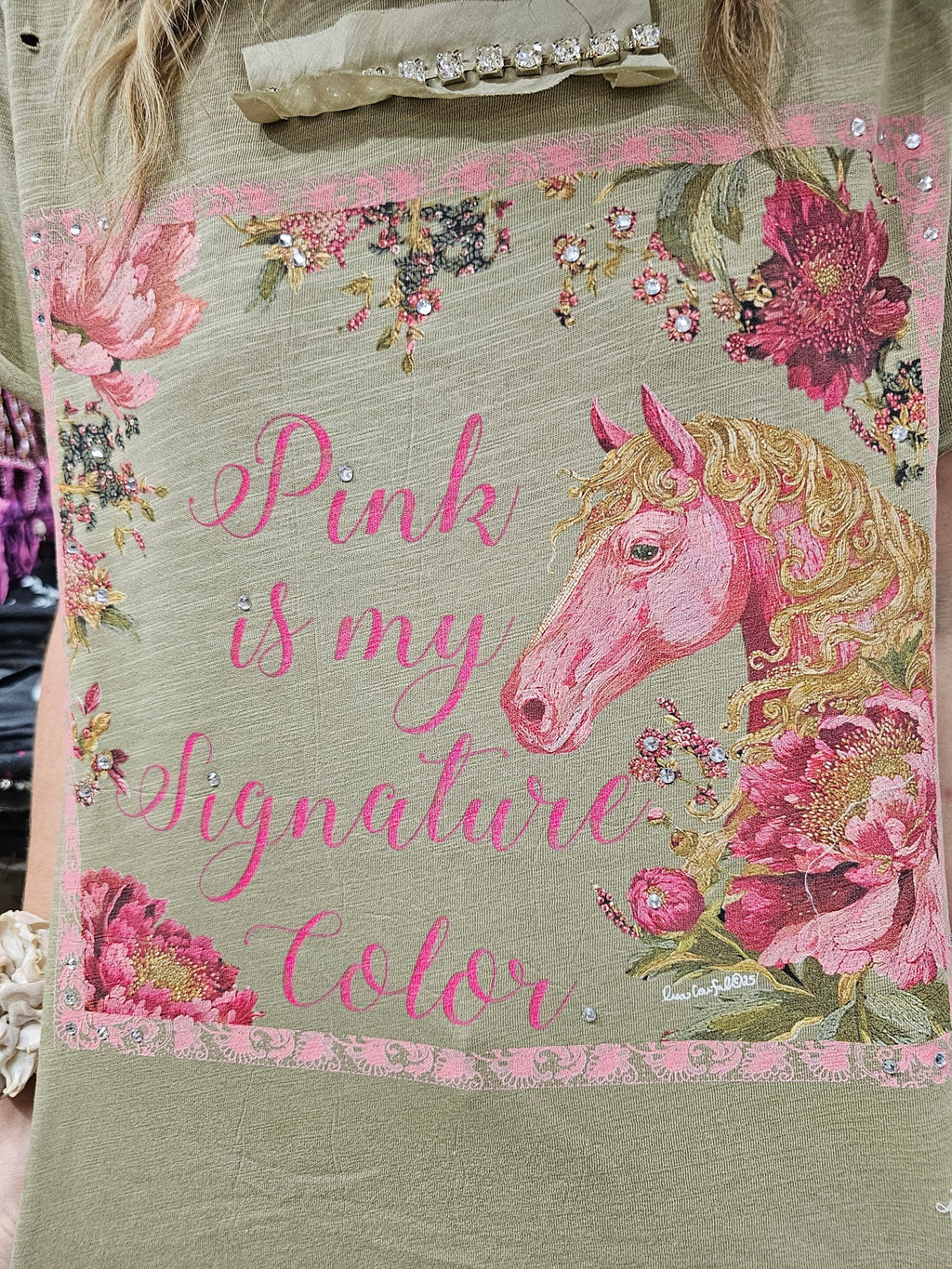 Pink Is My Signature Color Tattered Shirt image 0