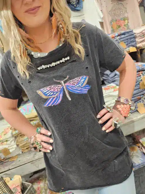 Dragonflies and Butterflies Tattered Tee image 3