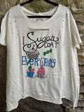 I Sugar Coat Everything Hand Distressed Shirt image 0