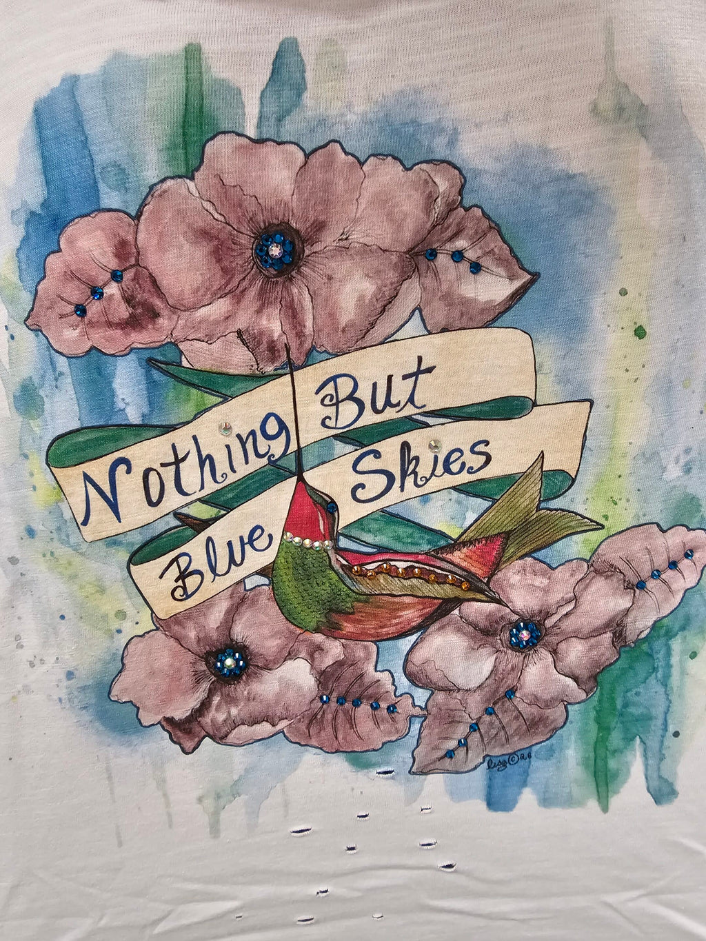 Nothing But Blue Skies Tattered Tee image 2