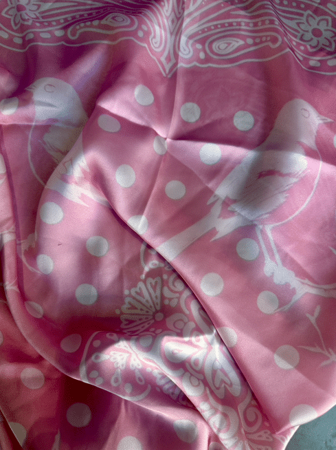 Rose Pink Silk rayon Wild Rag image 3