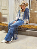 Denim Fringe Collar image 0