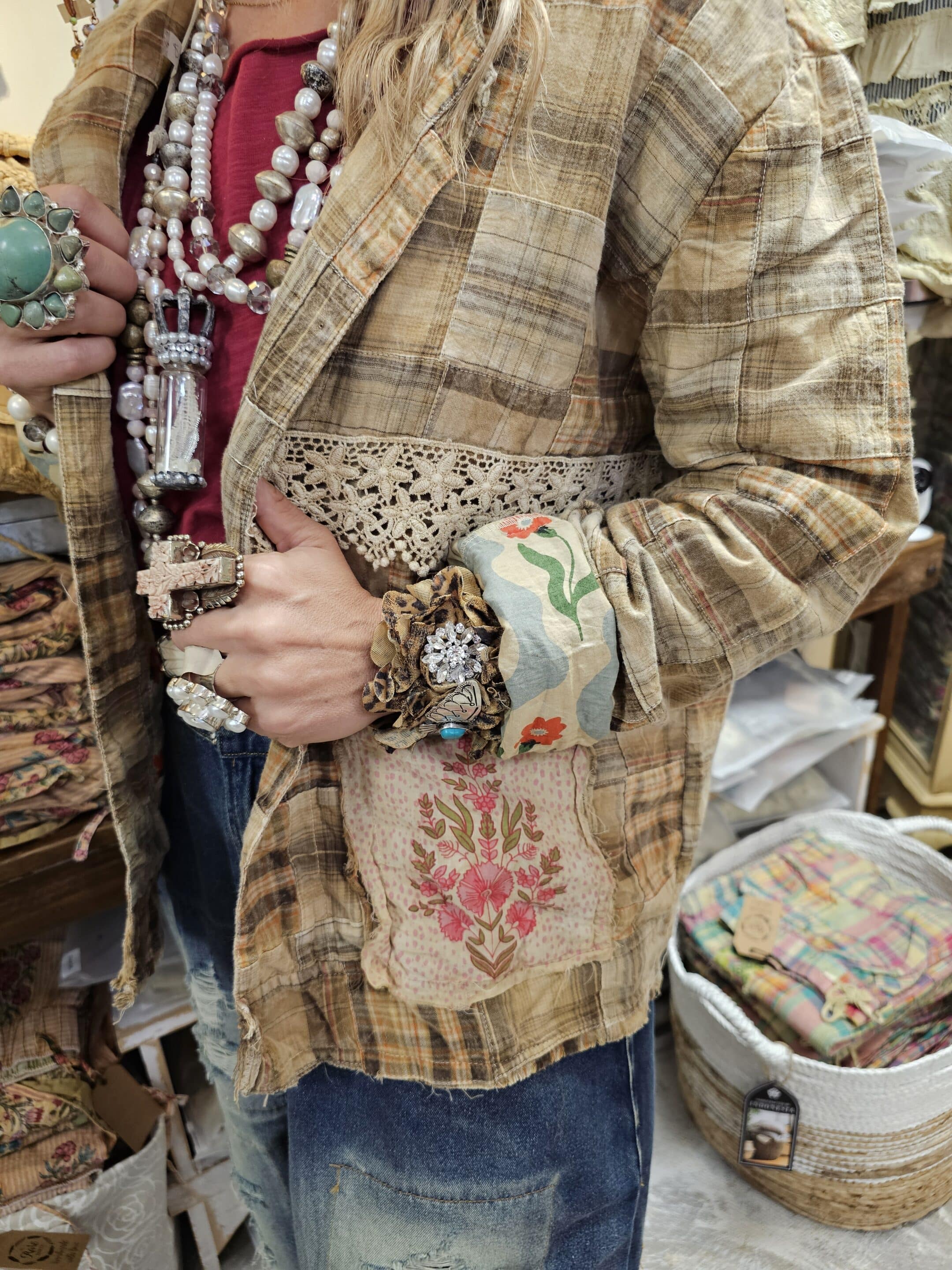 Honey Beige Flower Jacket Bundle image 4