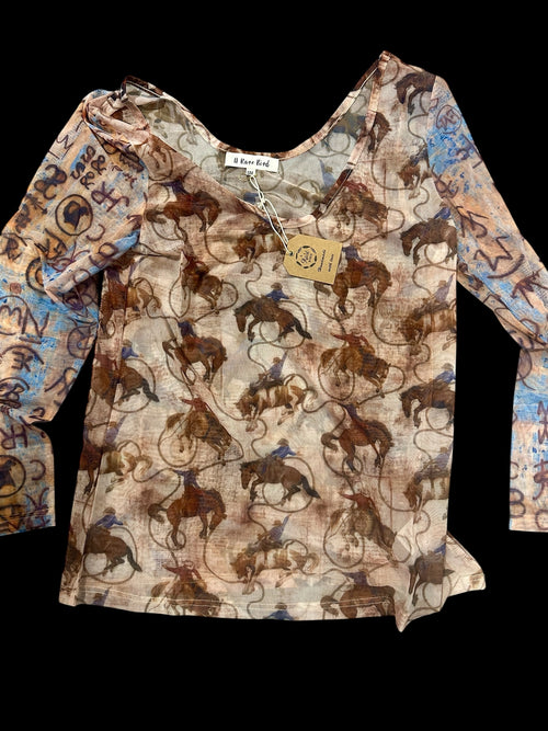 Bucking Bronco's Mesh Shirt image 0