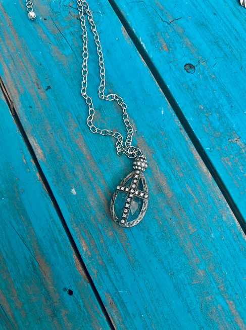 Soldered Crystal Sparkle Pendant Necklace image 3