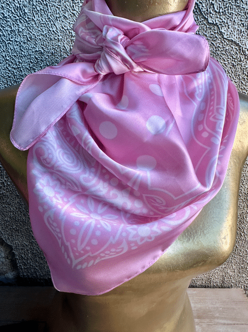Rose Pink Silk rayon Wild Rag image 2
