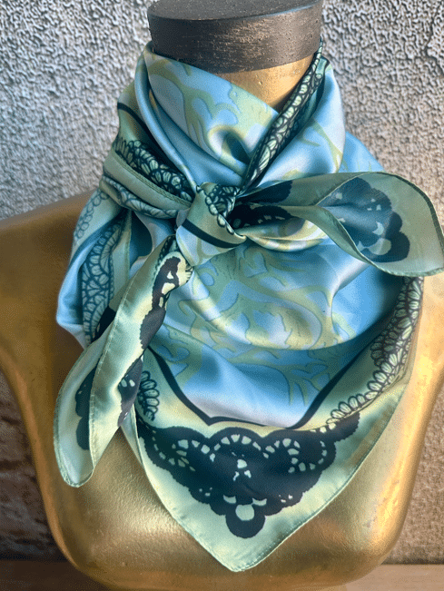 Turquoise Antlers and Lace Wild Rag image 4