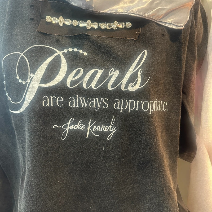 Pearls are Always Appropriate Tattered shirt Bundle image 1