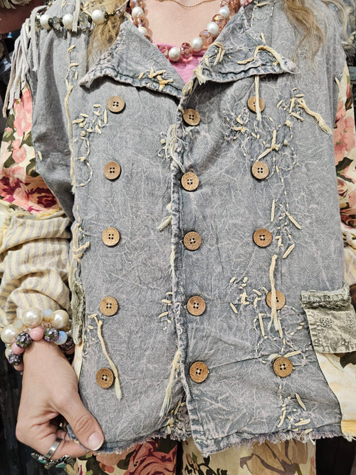 Chambray Knotted Shirt/Jacket image 0