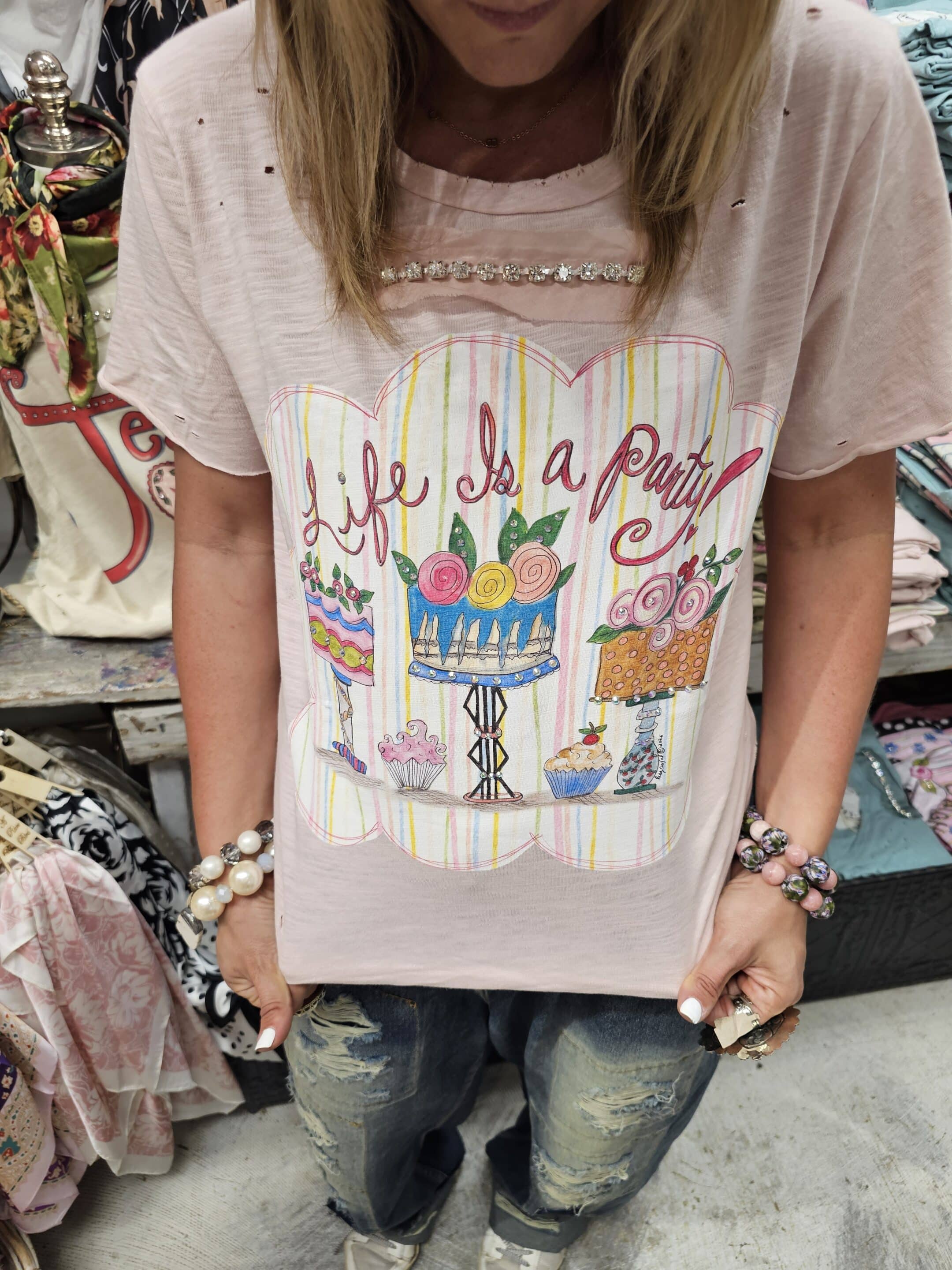 Life Is A Party Tattered Tee Bundle image 0