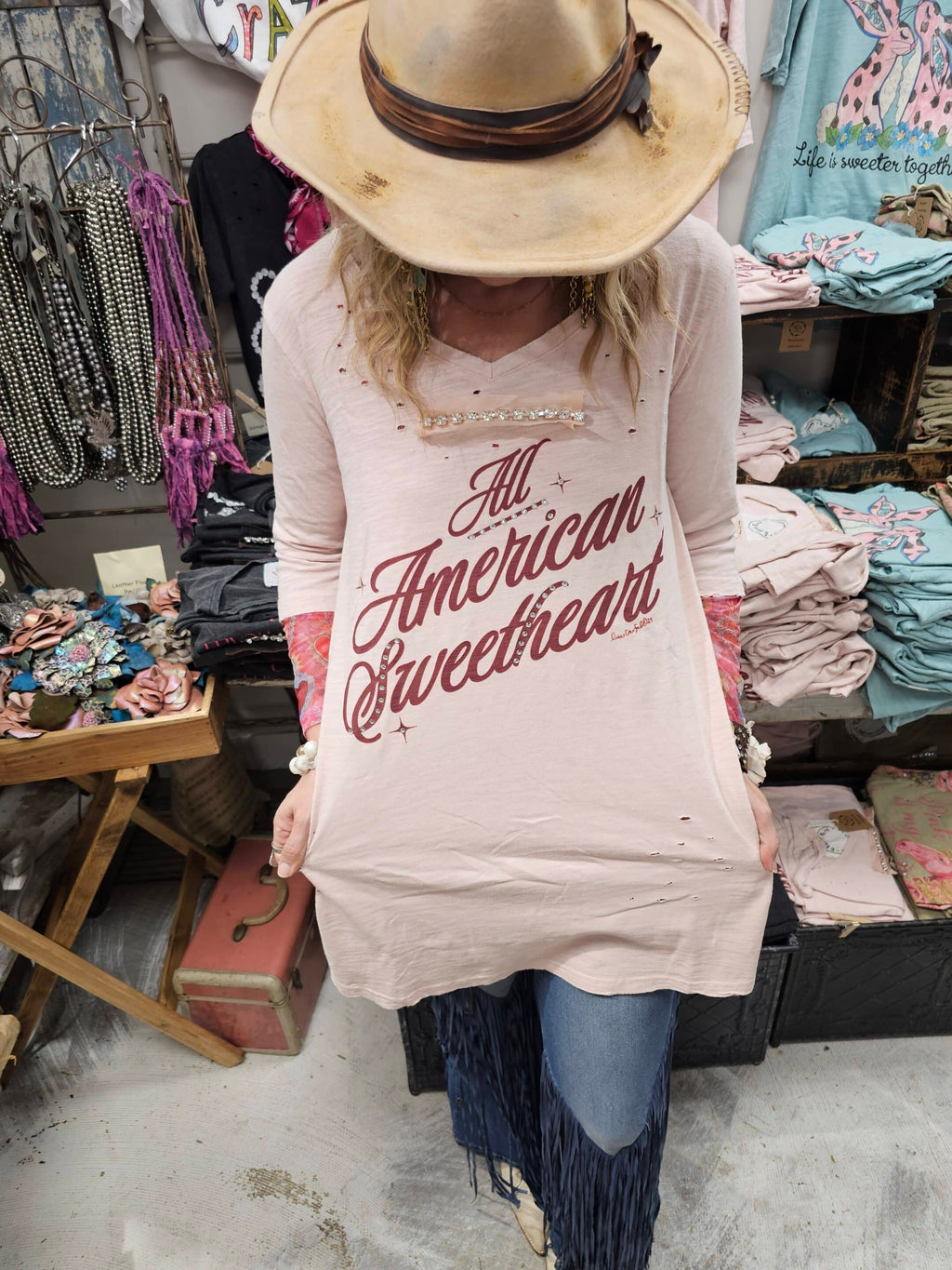 All American Sweetheart Tattered Tee image 2