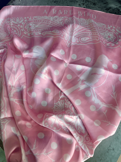 Rose Pink Silk rayon Wild Rag image 1