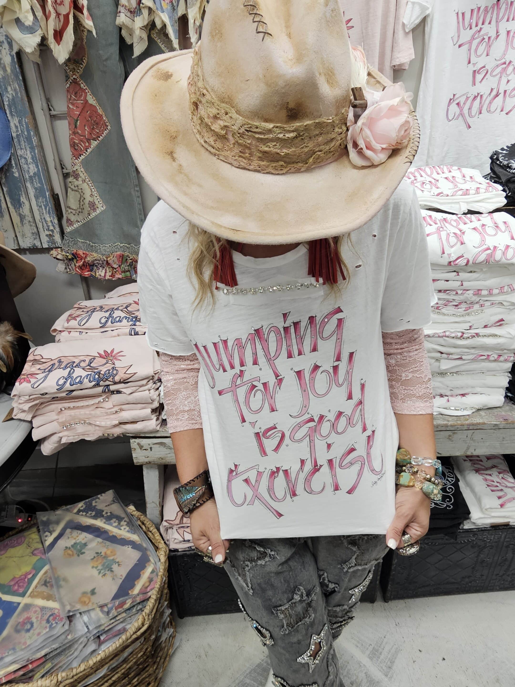 Jumping for Joy Distressed Tee image 1