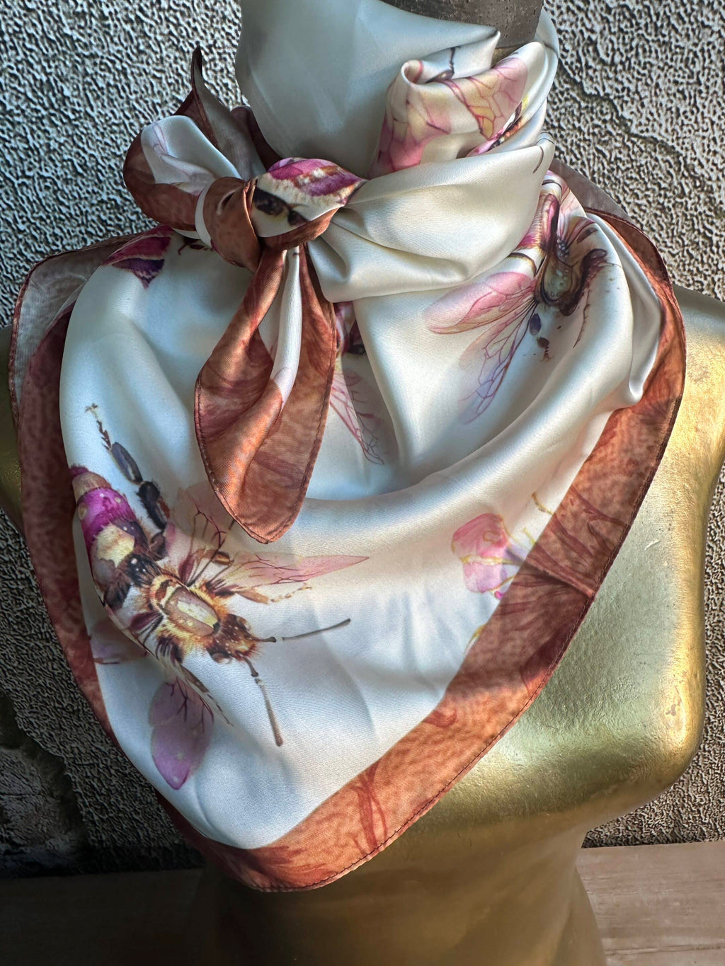 Sweet Honey Bee Silk Rayon Wild Rag image 3