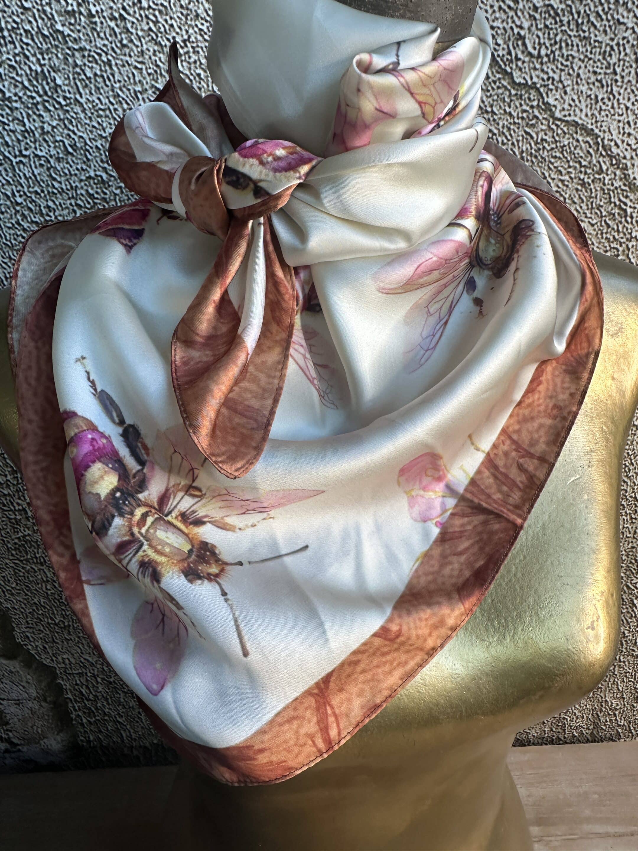 Sweet Honey Bee Silk Rayon Wild Rag image 3