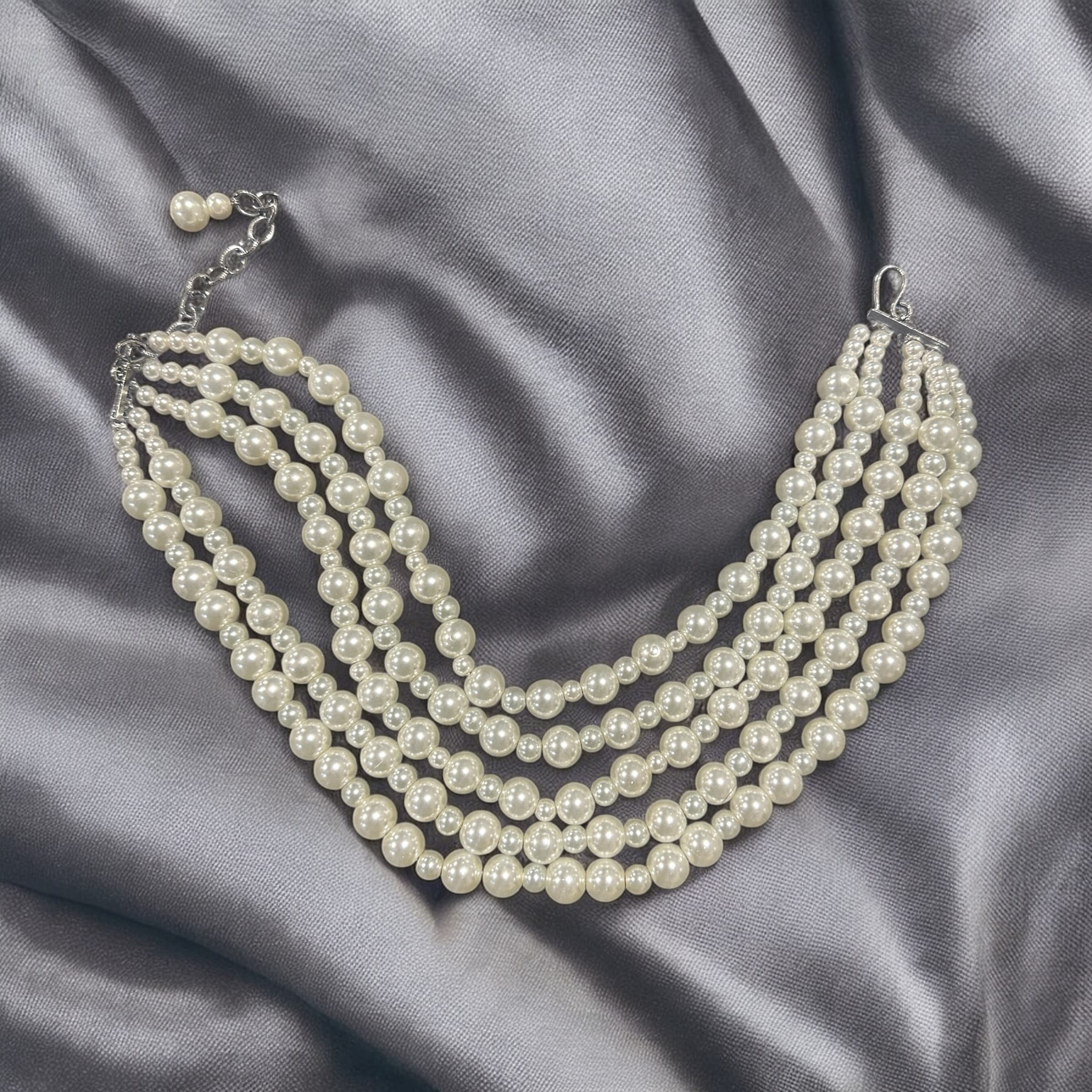 "Is It Real" 5 Strand Cream Peals image 1