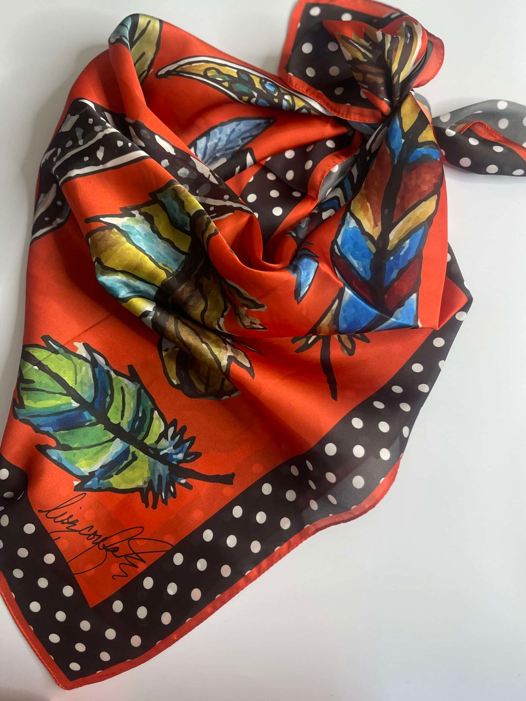Tangerine Wild Feather Wild Rag image 1