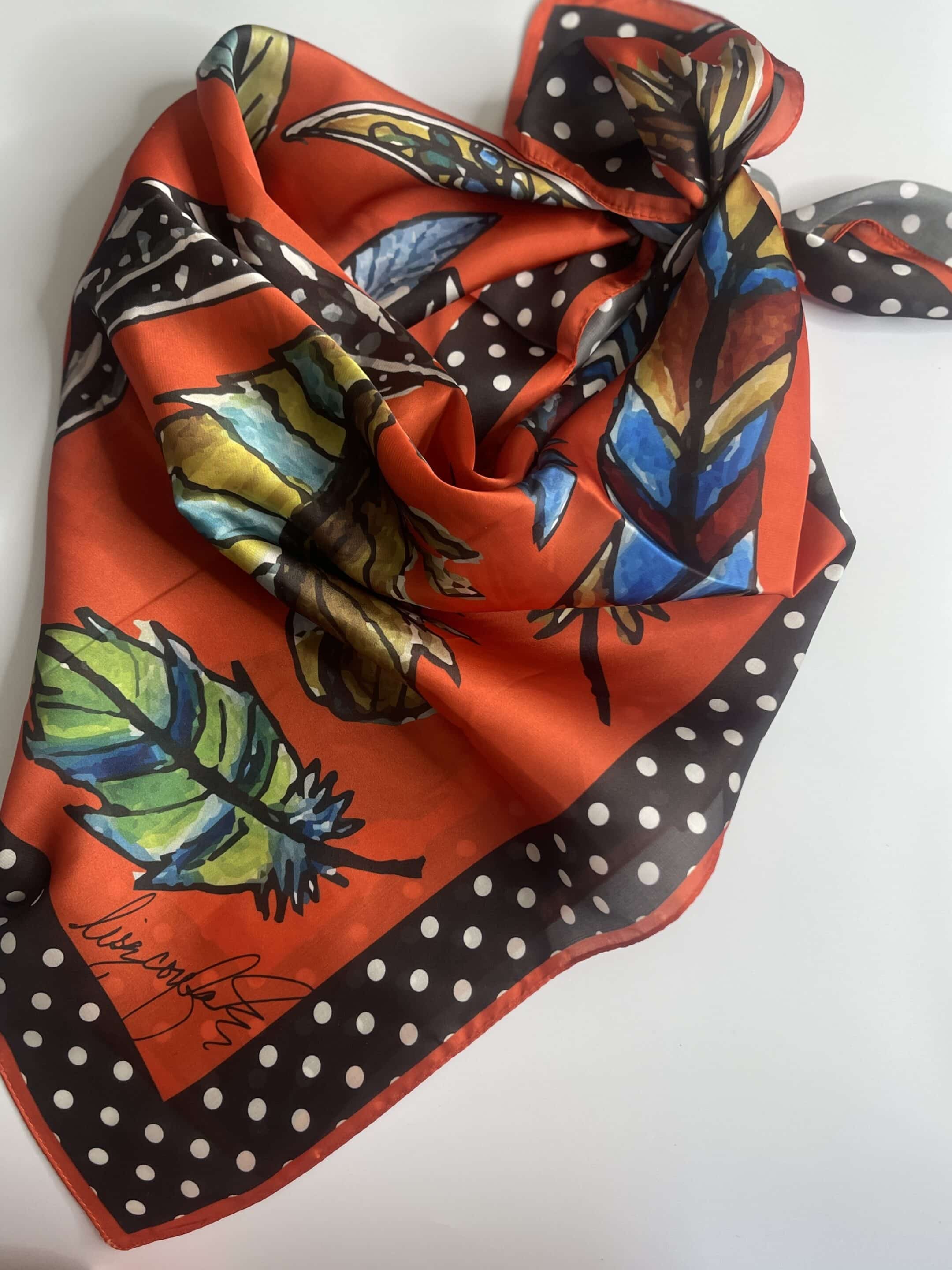 Tangerine Wild Feather Wild Rag image 1