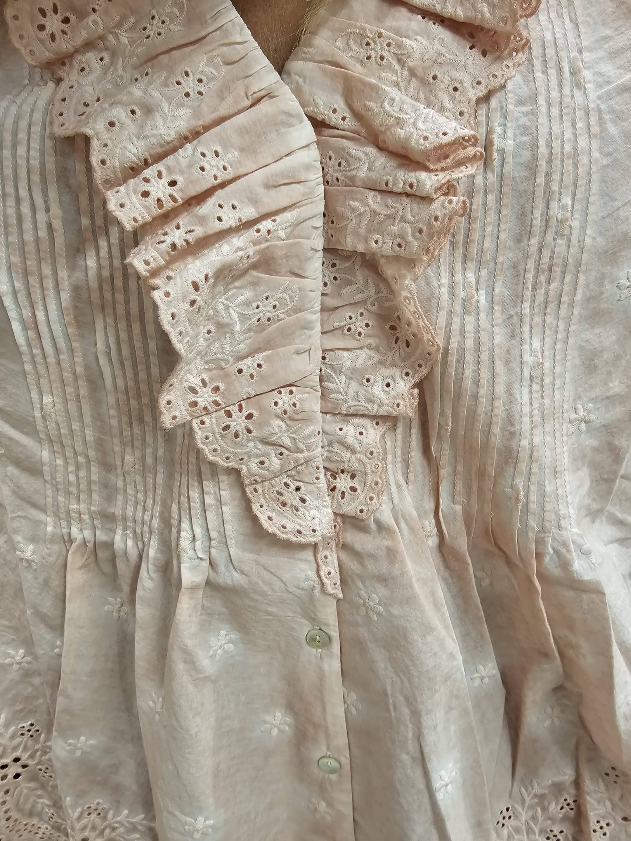 Pink Eyelet Linen Top image 4