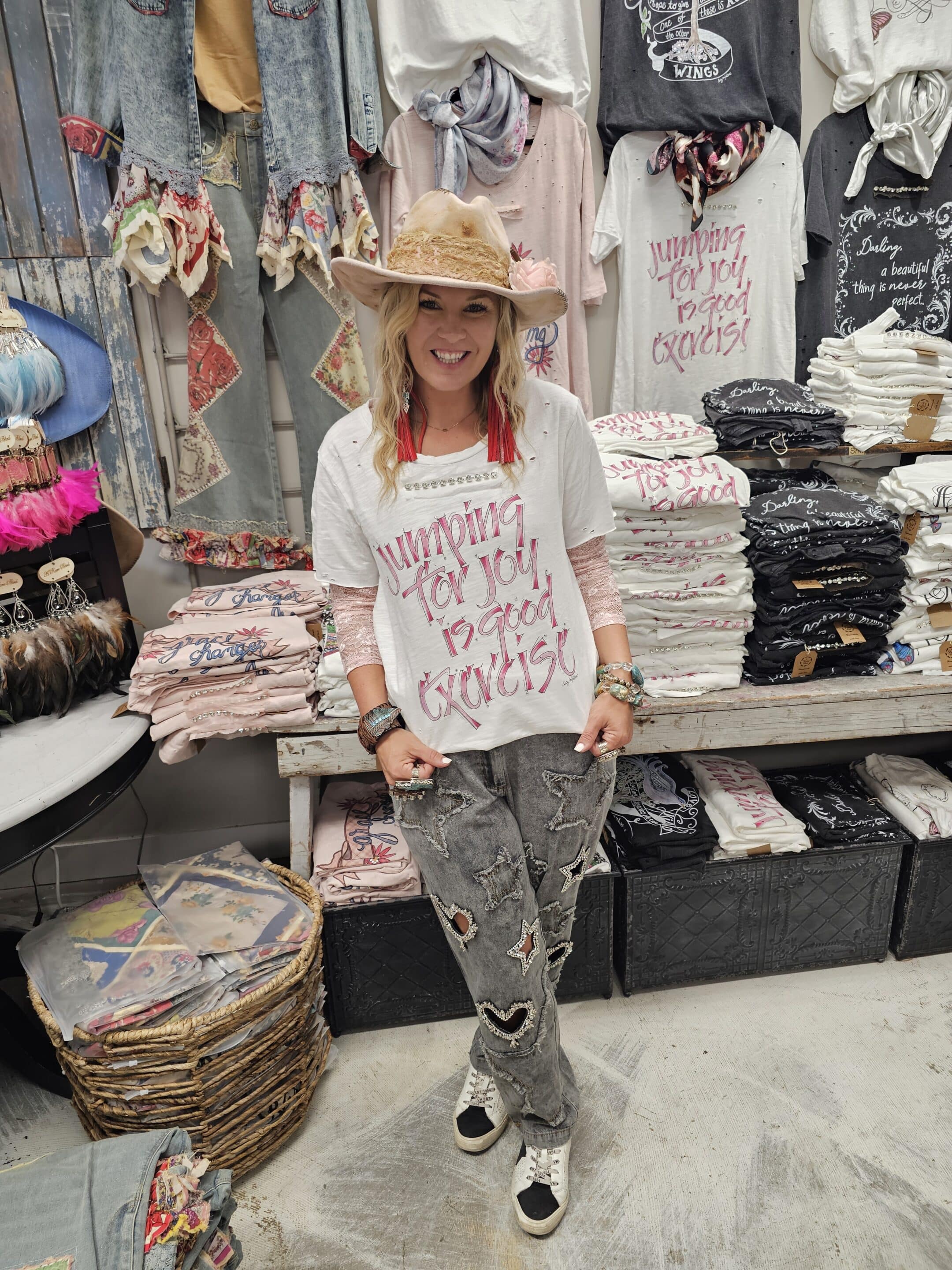 Jumping for Joy Distressed Tee image 3