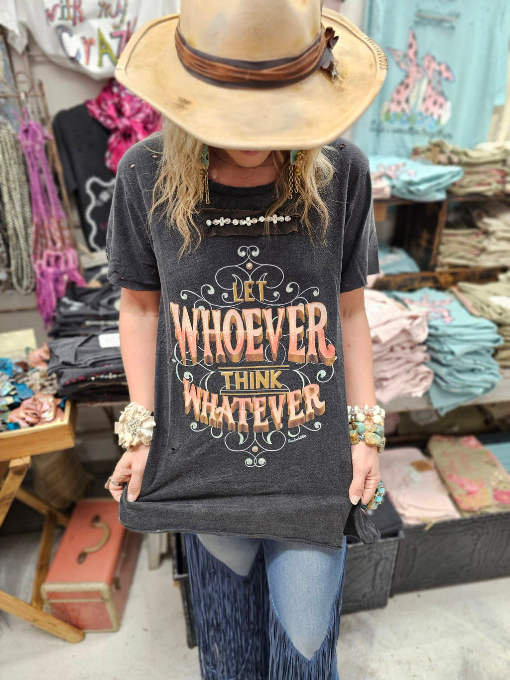"Let Whoever Think Whatever" Tattered Tee Bundle image 2