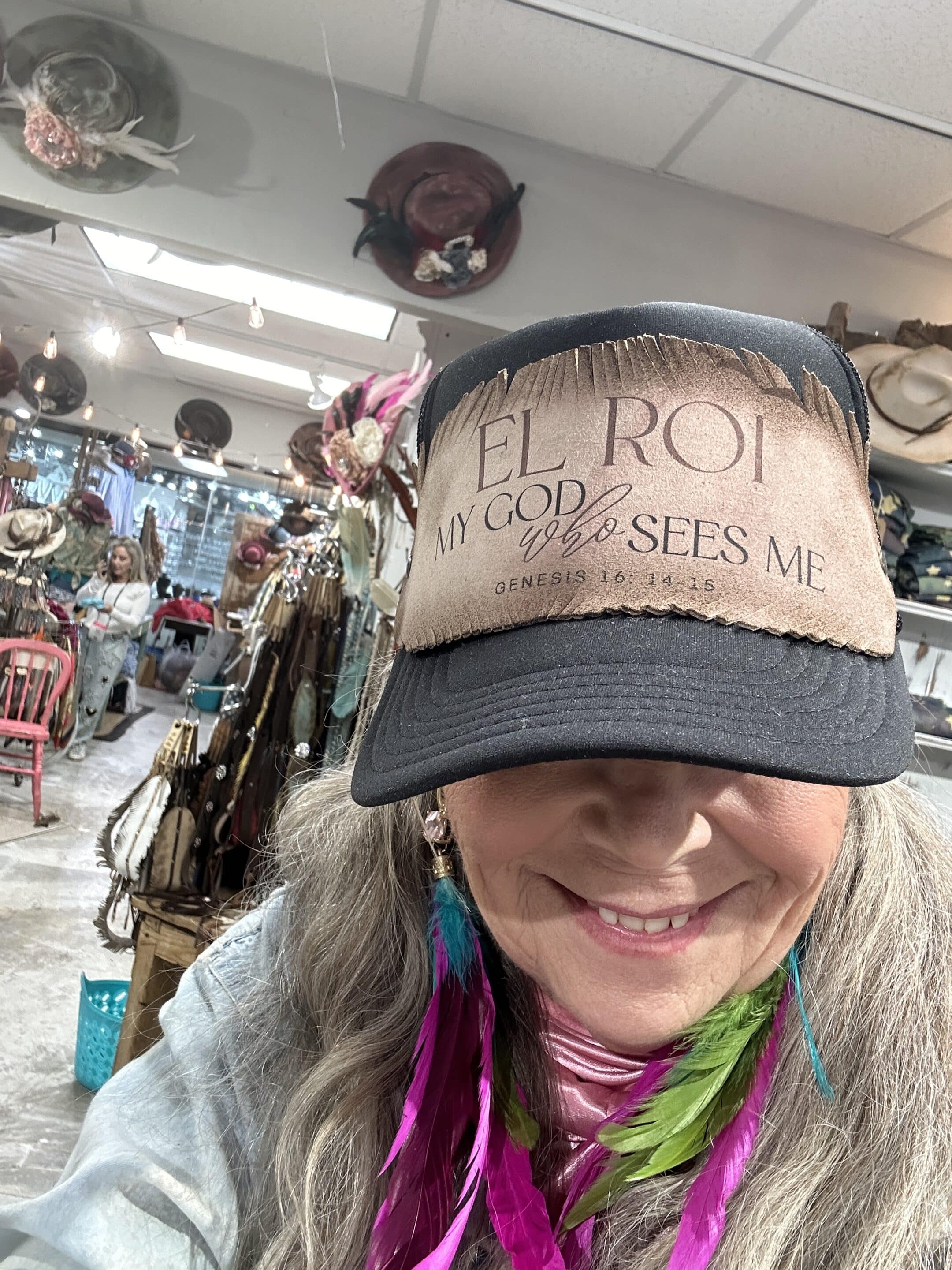 El Roi My God Who Sees Me Trucker Hat image 1