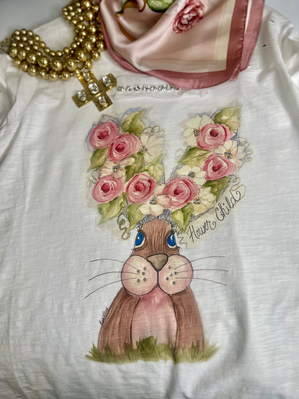 Flower Child Bunny Shirt image 1