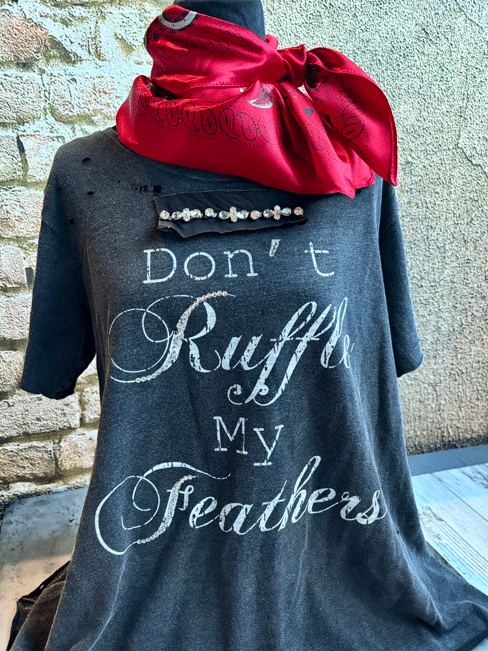 Don't Ruffle my Feathers" Tattered Shirt Bundle image 3
