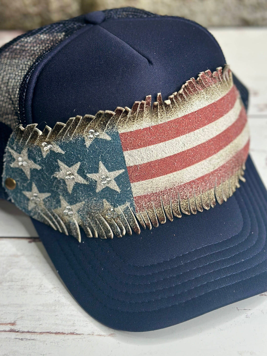 Old Glory Trucker Hat image 0