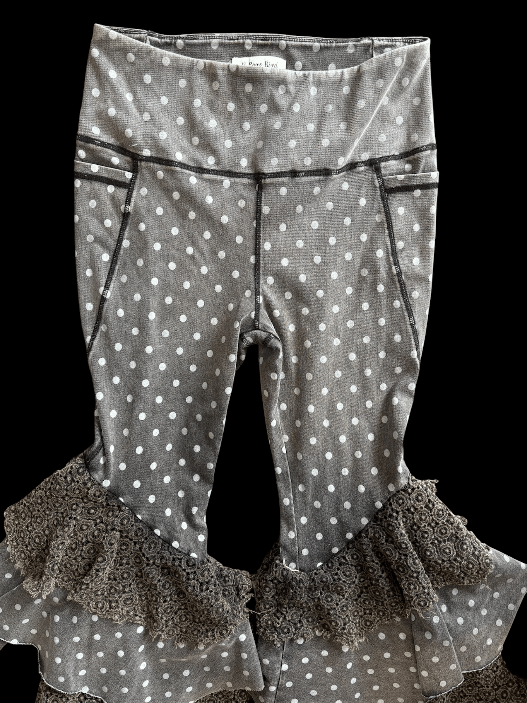 Black Polka Dot Leggings image 1